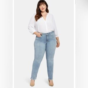 NYDJ Marilyn Straight Stretch Cotton Denim Jeans High Rise Size 20 Plus